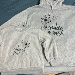 Mommy and Me matching sweatshirt set